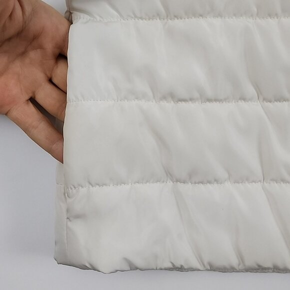 Michael Kors Women's Puffer Quilted Vest Off White Gold Size Medium - Picture 5 of 15